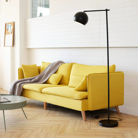 Molly Floor Lamp In Matte Black With Dope Modern Transitional Design Sleek Ambient Lighting Statement Piece For Living Rooms