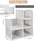 One Hand Pull Out Closet Organizers Pack Of Five With Smooth Sliding Wardrobe Drawers Stackable Closet Bins Built Tough