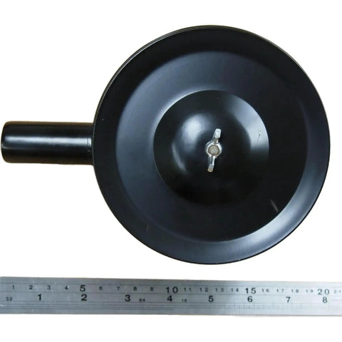 Five Inch Air Compressor Intake Filter Silencer with Three Quarter Inch MPT Thread Replaceable Paper Cartridge Heavy Duty Metal Housing