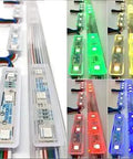 Storefront Window LED Lights Kit With Protective Tracks Multi Color 50ft Plug And Play Easy DIY Lighting for Indoor Outdoor Use