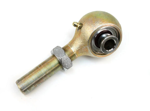 Heavy Duty Angled Flex Rod End With Right Hand Threads And Nine Degree Bend, featuring metal construction and threaded shank.