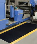Built Tough Heavy Duty Anti Fatigue Standing Mat 3 Ft By 7 Ft With Diamond Plate Texture in industrial workspace