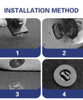 Installation process for 4 Pack Car Floor Mat Clips Set Durable Plastic Interior Fasteners Anti Slip Mats Retainers