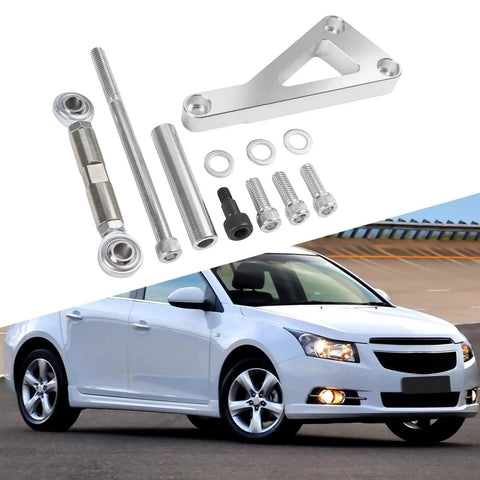 Premium Sbc Alternator Bracket Kit Fits Chevy 350 V8 Long Water Pump Serpentine Belt Setup robust silver metal bracket and hardware for car install