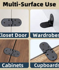 3-5/32 X 1-3/16 Inch Folding Flip Top Hinges 10 Pack for cabinets, closets, wardrobes, and cupboards.