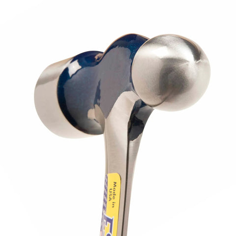 Ball Peen Hammer 12 Oz Pro Grade Metalworking Tool With Forged Steel Construction And Shock Reduction Grip USA Made