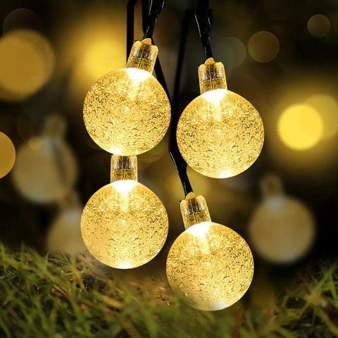 Battery Operated Globe Fairy Lights 16 Feet Waterproof With Timer And 8 Modes 30 LEDs Warm White Indoor Outdoor Decor