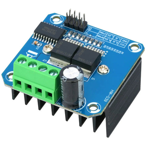 Top view of Two Pack BTS7960 43A Beefy High Power H-Bridge Motor Driver Module for Arduino projects with visible components