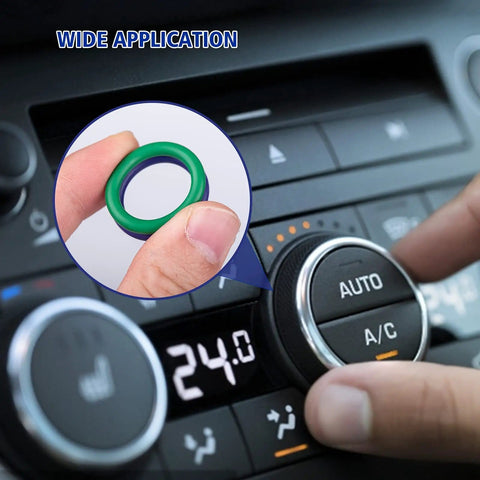 All In One Car AC Compressor Gasket Seal Kit With O Rings Dust Caps Valve Cores And Remover Tool For R12 R134a in use