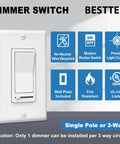 Six Pack Dimmable Light Switches For LED Halogen And Incandescent Bulbs No Neutral Needed Easy Fit Single Pole Or 3 Way