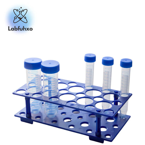 Polypropylene Centrifuge Tube Rack For 10ml 15ml And 50ml Tubes, 28 Well Detachable Plastic Stand, blue test tube holder