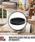 Tough Non Slip Furniture Pads For Hardwood Floors 8 Pack 2 Inch Anti Skid Floor Guards With Grippy Tpu Casters To Lock Down Heavy Tables And Keep Sofas Solid As A Rock Black on various furniture types.