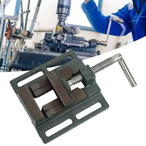 2.5In Lock Down Vise With Heightened Widened Jaws For Max Clamping Force And Stable Workholding On Milling Drilling Machines.