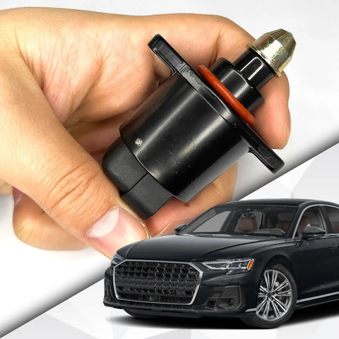 Hand holding Direct Fit Car Idle Air Control Valve And Throttle Response Regulator for engine idling and gas pickup.