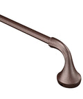 Eva 24 Inch Bathroom Towel Bar In Oil Rubbed Bronze With Sturdy Mounting Posts And Pro Fit Quick Install System Transitional Modern Yet Classic Look Durable Metal Construction Easy Fit And Lifetime Warranty close-up