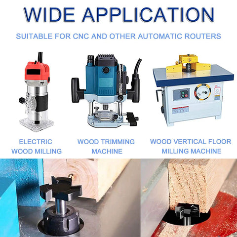 Beefy Spoilboard Surfacing Router Bit For CNC With One Quarter Inch Shank And One Inch Cutting Diameter applications with milling machines.