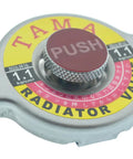 Heavy Duty 16 Psi Radiator Cap With Integrated Pressure Relief Valve Direct Swap OE Replacement Cooling System Fix For Honda Hyundai Kia Nissan, top view.