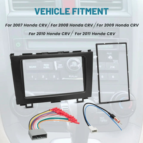 Double DIN Car Radio Dash Kit With Wire Harness For Honda CRV 2007 2008 2009 2010 2011 Grab And Go Stereo Install Kit parts