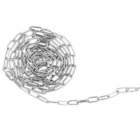 Coiled Stainless Steel Chain 2mm Thick, 98.4 Ft Heavy Duty Proof Coil Chain With Hanging Loops For Guardrails And Lifting