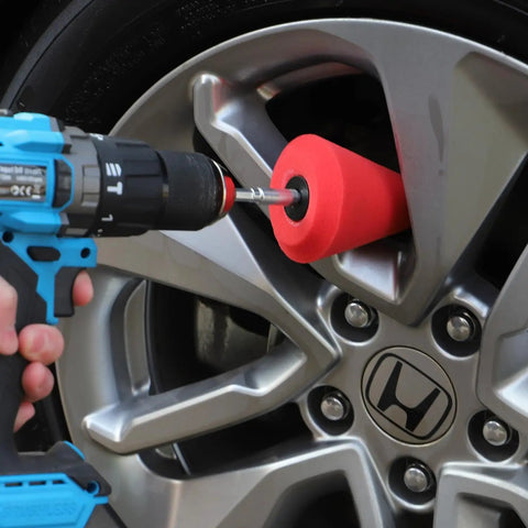 Drill Polishing Wheel Kit With 8 White Flannelette Buffing Mops, 1/4 Inch Hex Shafts, polishing car wheel rim