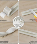 V Shaped Foam Weatherstripping Door Seal Strip 19.7 Feet White Self Adhesive Draft Stopper for Exterior Front Door sealing