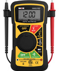 Hands Free Digital Multimeter For Auto And Home Troubleshooting, UL Certified, 10 Meg Ohm Circuitry, front view, black