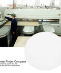 8-inch round center finder compass, transparent acrylic woodworking tool for locating centers and drawing circles.