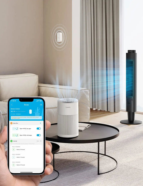 Smart Mini Double Button Switch For One Touch Control Of Multiple Devices Battery Powered Wireless Button With Group Control Plug And Play With Most Smart Home Products