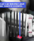 Must Have 9 Piece Scraper Set With Carbon Fiber Plastic And Alloy Steel Tools for car interior cleaning displayed