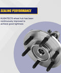 Front Wheel Bearing And Hub Assembly 515046 Fit For 2004 2005 Ford F150 Heritage Front 4WD With 6 Lug Bolts And ABS Reliable Replacement Part Premium Replacement With Easy Bolt On Fit Ships Fast close-up view