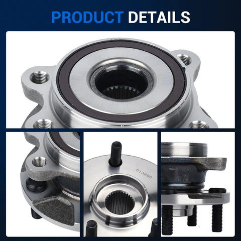 Front Wheel Hub And Bearing Assembly For Toyota RAV4 2006 To 2018 Mirai 2016 To 2020 Scion Tc 2011 To 2016 Five Lug With Abs Bolt On DIY Friendly Replacement For A Smooth Ride And Easy Install, detailed view of hub and bearings