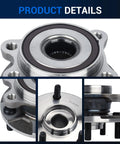Front Wheel Hub and Bearing Assembly 513258 Fits Scion tC 2011 2016 Manual Transmission Only Toyota RAV4 2006 2012 2013 2018 All Models Mirai 2016 2020 5 Lug With ABS Replacement, close-up of hub details