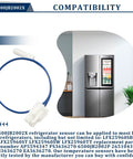 Refrigerator Ambient Temperature Sensor NTC Thermistor for LG LFC LFX LDCS LRSOS and Kenmore 795 Series, Precise Temperature Readings, Easy Replacement, No Fuss, Plug and Play Cooling, Reliable Performance, blue wire with white plug