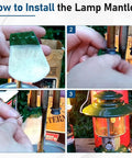 Installation guide for 20 Pack Coleman Standard String Tie 21 Lantern Mantles Replacement Set for outdoor camping.