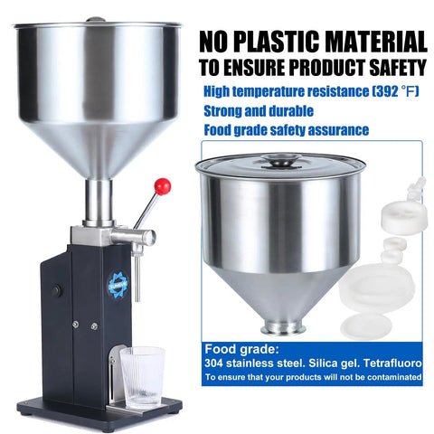 Top Notch Manual Bottle Filler Machine For Hydrating Serums And Viscous Lotions 5 To 55 Ml Capacity, stainless steel construction.