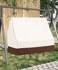 Waterproof 57 Inch Porch Swing Cover For All Weather Use Heavy Duty 600D Oxford Outdoor Swing Shield Beige on swing