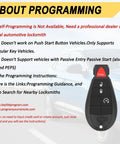 Key Fob Replacement For Dodge Ram 1500 2013 2021 And Ram 2500 3500 4500 5500 Remote Control With GQ4-53T 4 Buttons Not DIY Programmable