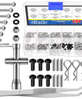 294 Piece M1.4 To 12Mm Universal RC Screw Kit With Hex Socket Cap Screws displayed with organizer box and tools for RC rigs