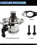 EP1028 High Pressure Fuel Pump Plug And Play Compatible With 2010 To 2017 2 4L Buick LaCrosse Regal Verano Chevy Equinox Malibu GMC Terrain Direct Injection Fuel Pump Assembly Part Numbers 12641847 And 12639694 with spacer and screws visible