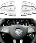 Mercedes Steering Wheel Button Covers Kit 12Pcs Chromed Silver Inner Decoration installed on steering wheel