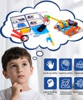 4-In-1 Solar Robot Kit For Kids Ages 8-12, STEM Toys For Boys And Girls, Solar Powered Fan Car And Robot, Pulley Powered Tank, Hands-On Electricity, Mechanics And Engineering Projects For Real World Learning, with child and parts