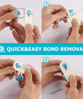 Step-by-step use of link remover tool from Comprehensive 124 Piece Organic Chemistry Model Kit For Hands On Visual Learning Of 3D Molecules And Bond Structures, Great For Lessons In Chemistry, Grades 7 Through Graduate, Includes Link Remover Tool