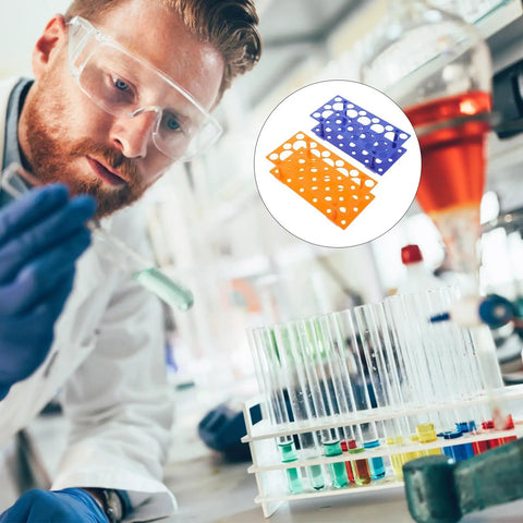 Two Piece Detachable Centrifuge Tube Holder Rack For 15ml And 50ml Tubes With 18 Hole And 10 Hole Configurations, scientist in lab