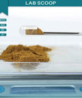 Filling Tool Kit For Home And Lab Use With Micro Funnels And Lab Scoops, stainless steel scoop with powdered material