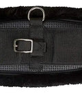 Simuwool Integrated Mono Girth For Dressage And Jumping Saddles Black 75 Cm 30 Inches Flexible Webbing With Lux Faux Fur Lining