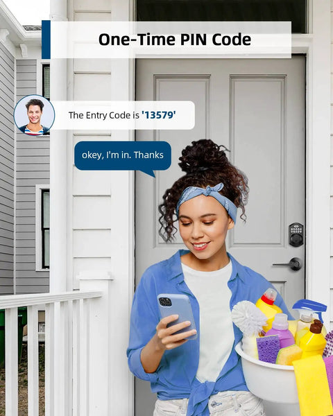 Electronic Keypad Deadbolt With Double Door Handles For Keyless Door Locking Matte Black Finish And Smooth Auto Secure Feature That Makes Front Door Upgrades A Major Game Changer For Homeowners Seeking Rock Solid Security Without Any Daily Headaches