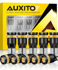 Amber Yellow 194 LED Wedge Light Kit, 12V 2W Per Bulb, 240 Lumens Each, 360 Degree Plug And Play Lighting For Car, Pack Of 10