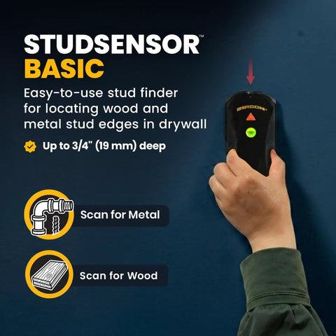 Easy Peasy Electronic Stud Finder For Wood And Metal Walls With Sharp Drywall Edge Detection No Sweat Wall Scanner Tool Great For Hanging Pictures Frames And Heavy Shelves Without Any Guesswork