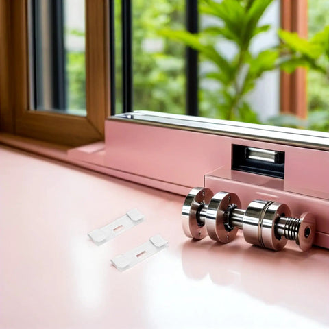 Vertical Blind Repair Kit With Metal Vane Saver Clips 24 Replacement Slats for Window Shades on window sill