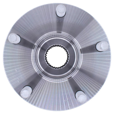 Front view of Front Driver And Passenger Side Wheel Bearing Hub Assembly Fits Toyota Avalon Camry Highlander Sienna Solara Venza Lexus ES300H ES330 ES350 RX330 RX350 RX400H RX450H Premium Replacement with studs visible.